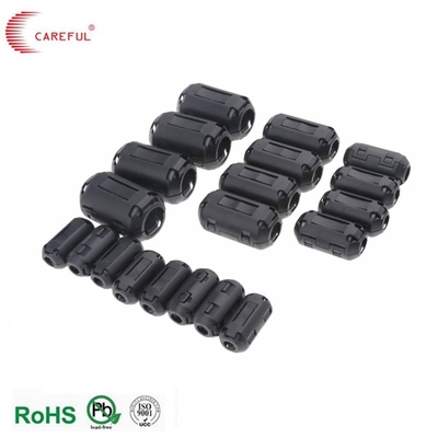 SCRC35B Clip op 4mm kabel Plat zwart RFI EMI geluidsonderdrukker Cable Clip