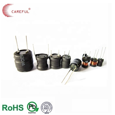 comprar 3 pines 100uh Inductor de núcleo de tambor bobinas radiales de ferrita Inductor de bobina de estrangulamiento Fabricación en línea