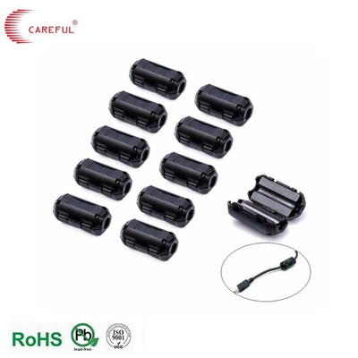 Buy EMI Clamp Clip On USB Cable Ferrite Core Black Plastic 5mm Clip-On Ferrite Ring Core online manufacture