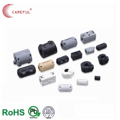 White And Black Plastic EMI Ferrite Clamp On Cores For 6/ 6.5/10/13/19mm Cable